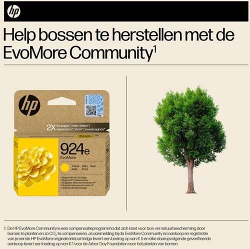 Inktcartridge HP 4K0U9NE 924E Evomore geel 1 Stuk-1