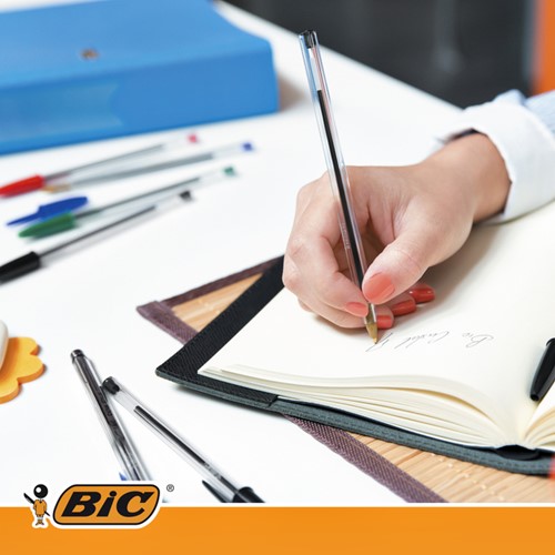 Balpen Bic Cristal medium zwart blister à 10 stuks-4