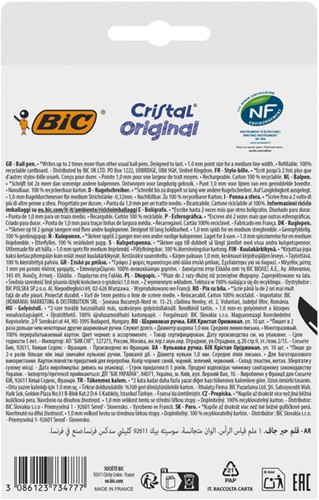 Balpen Bic Cristal medium assorti blister à 8+2 gratis-1