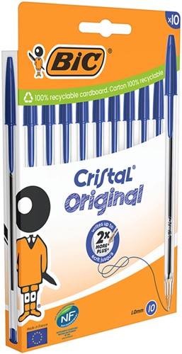 Balpen Bic Cristal M 10st blauw 10 Stuk-3