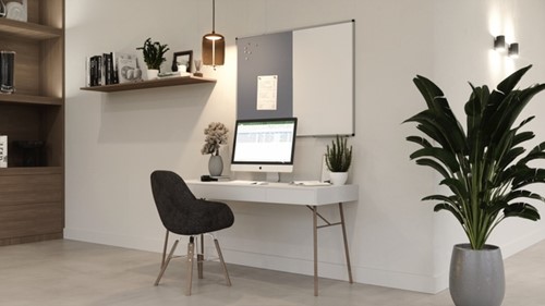 Combibord Legamaster UNITE grijs-whitebrd 90x120cm 1 Stuk-2