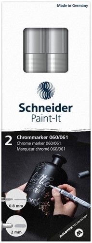 Viltstift  Schneider Paint-it 2.0-0.8mm mtl chrome 2 Stuk-2