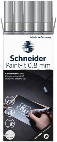 Viltstift  Schneider Paint-it 0.8mm mtl chrome 1 Stuk-1