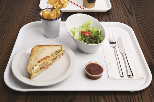 Dienblad Olympia Kristallon 45x35 cm PP wit 1 Stuk-2