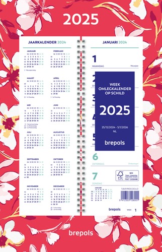Weekkalender 2026 Brepols 190x130 spiraal 7d/1p 1 Stuk-1