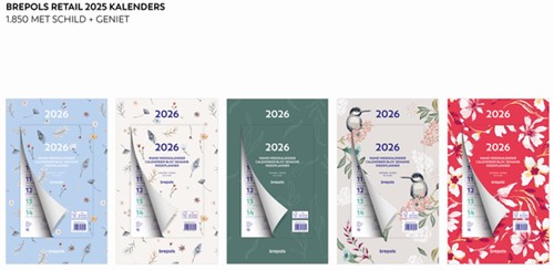 Weekkalender 2026 Brepols 190x130 7d/1p 1 Stuk