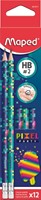 Grafietpotlood Maped Pixel Party 12 stuks assorti 1 Stuk