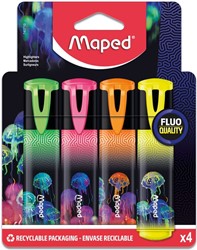 Markeerstift Maped Deepsea Paradise set 4 kleuren 4 Stuk