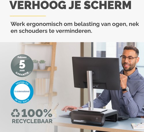 Monitorstandaard Fellowes Breyta zwart 1 Stuk-1