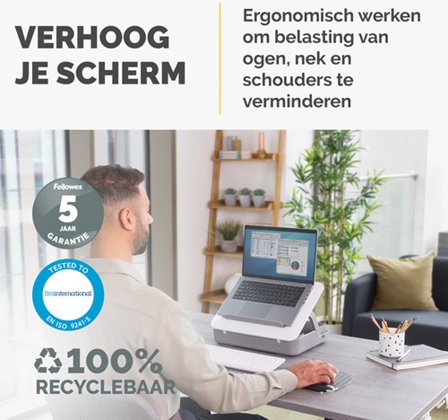 Laptopstandaard Draagtas Fellowes Breyta wit 1 Stuk-2