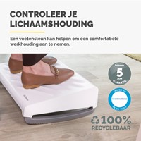 Voetensteun Fellowes Breyta wit 1 Stuk-3