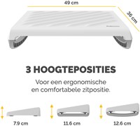 Voetensteun Fellowes Breyta wit 1 Stuk-1