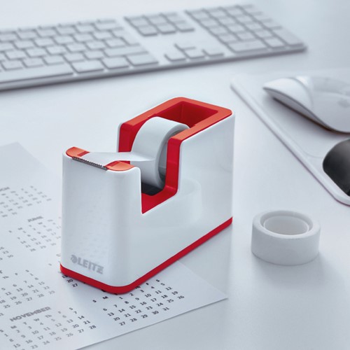 Plakbandhouder Leitz WOW wit/rood-2
