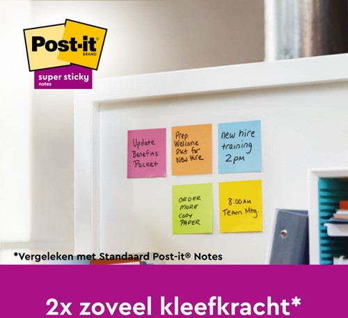 Memoblok 3M Post-it 4645 Super Sticky 101x152mm lijn roze-3