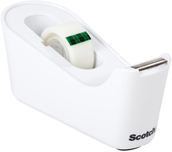 Plakbandhouder Scotch C18 wit + 1rol magic tape 1 Stuk