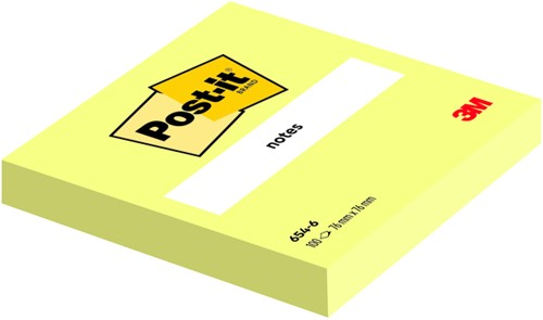 Memoblok 3M Post-it 6820 76x76mm geel 1 Stuk
