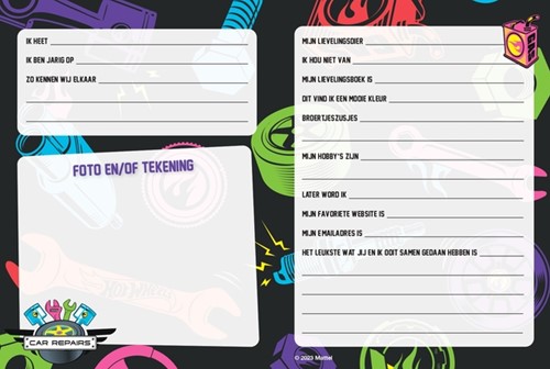 Vriendenboek Interstat Hot Wheels 1 Stuk-3