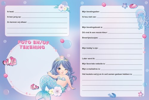 Vriendenboek Interstat Zeemeermin 1 Stuk-3