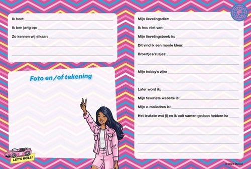 Vriendenboek Interstat Barbie 1 Stuk-3