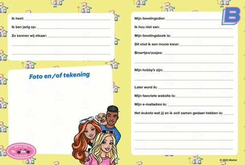 Vriendenboek Interstat Barbie 1 Stuk-2