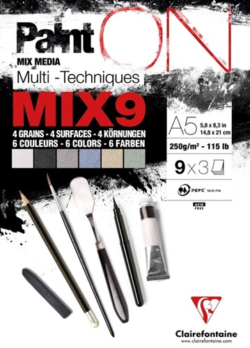 Mix Media Papier CF A5 Paint On 27vel 250gram ass 1 Stuk