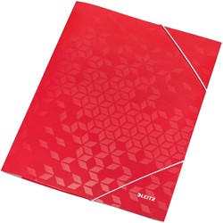 Elastomap Leitz WOW A4 3 kleppen rood 1 Stuk