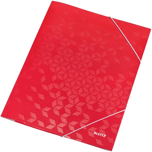 Elastomap Leitz WOW A4 3 kleppen rood 1 Stuk