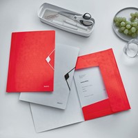 Elastomap Leitz WOW A4 3 kleppen PP rood 1 Stuk-3