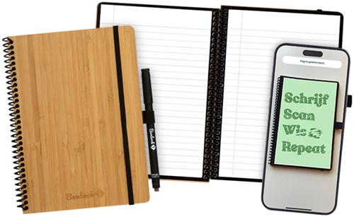Notitieboek Bambook hardcov A5 lijn 40pag uitwisb 1 Stuk
