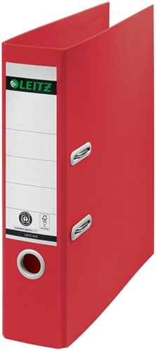 Ordner Leitz Recycle 180° 80mm karton A4 rood-1