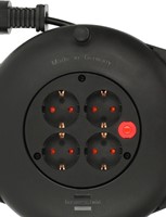 Kabelhaspel Brennenstuhl 4vdg 10m zwart 1 Stuk-1