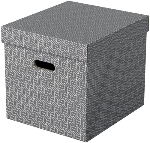 Opbergdoos Esselte home kubus 320x315x365mm grijs 3 stuks