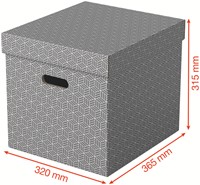 Opbergdoos Esselte home kubus 320x315x365mm grijs 3 stuks-3