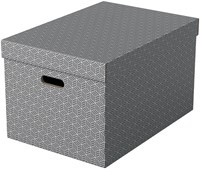 Opbergdoos Esselte home groot 355x305x510mm grijs 3 stuks