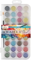 Aquarelverf Nassau fine art doos 36 metalic napjes 1 Doos