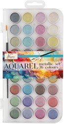 Aquarelverf Nassau fine art doos 36 metalic napjes 1 Doos