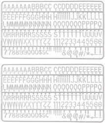 Letter set IEZZY voor letterbord 2x150 wit 1 Stuk