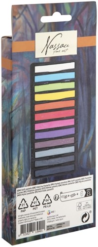 Pastelkrijt Nassau fine art zacht 12 stuks assorti 1 Doos-2