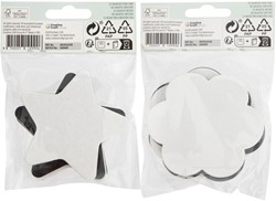 Canvas Nassau fine art ster en bloem 13cm magn 4 Stuk