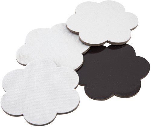 Canvas Nassau fine art ster en bloem 13cm magn 4 Stuk-1