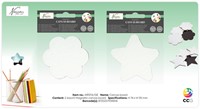 Canvas Nassau fine art ster en bloem 7,5cm magnetisch 4 stuks-2