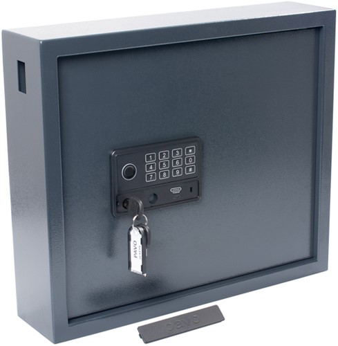 Sleutelkast Pavo High security Magnettag met fingerprintslot 20 haken 350x410x100mm-4