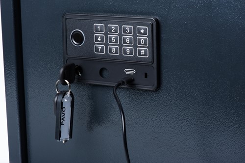 Sleutelkast Pavo High security Magnettag met fingerprintslot 20 haken 350x410x100mm-5