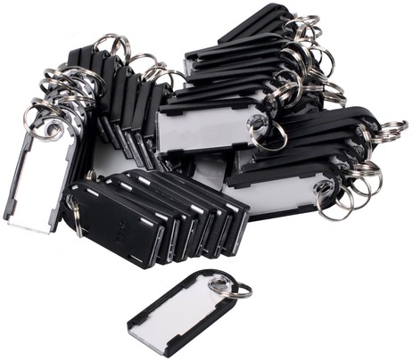 Sleutellabel Pavo magnetisch 50st zwart 50 Stuk