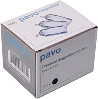 Sleutellabel Pavo magnetisch zwart 50st 50 Stuk-2