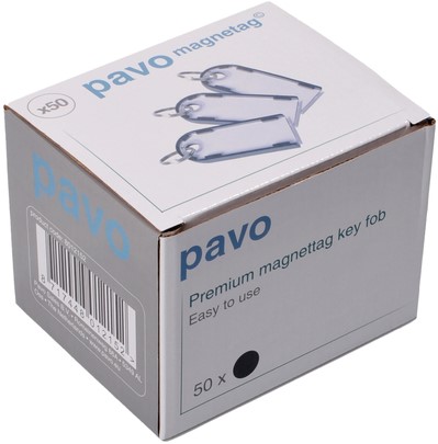 Sleutellabel Pavo magnetisch 50st zwart 50 Stuk-2