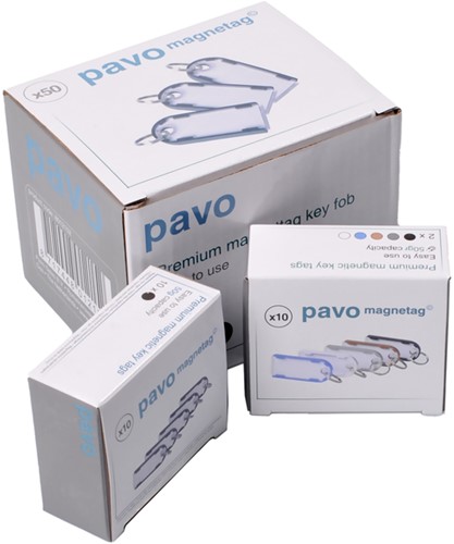 Sleutellabel Pavo magnetisch 50st zwart 50 Stuk-3