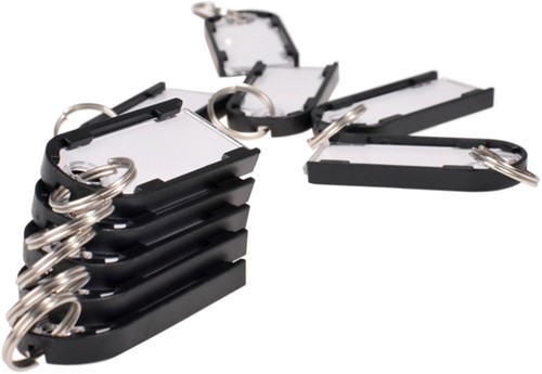 Sleutellabel Pavo magnetisch 10st zwart 10 Stuk