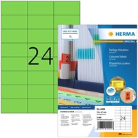 Etiket HERMA 4409 70x37mm groen 2400st 100 Vel