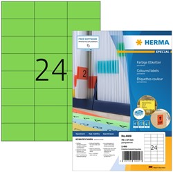 Etiket HERMA 4409 70x37mm groen 2400st 100 Vel